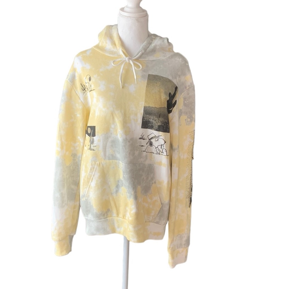 Peanuts Tie Dye Desert / Cactus Snoopy Hoodie Size Small